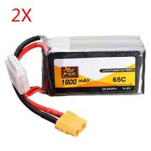 Batería Lipo recargable con enchufe XT60, 14,8 V, 1800mAh, 65C, 4S 2024 - compra barato