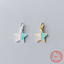 UQBing Fashion 925 Sterling Silver Double Color Enamel Star Charms DIY Bracelets Necklaces Jewelry Making Findings 2024 - buy cheap