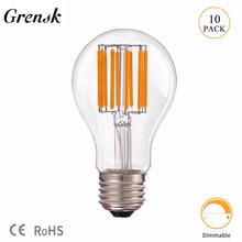 Grensk 8W 10W Edison A19 Globe Lamp Vintage LED Filament light Bulbs Warm White Cool White E26 110V E27 220V Dimmable Led Bulbs 2024 - buy cheap