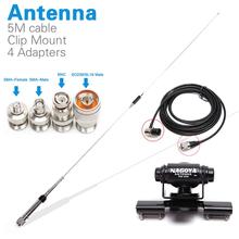 Nagoya NL-770R Walkie Talkie Mobile Radio Antenna PL259 +5M Coaxial Cable Clip Mount +SMA-F SMA-M BNC SL16 Connector Adapter 2024 - buy cheap