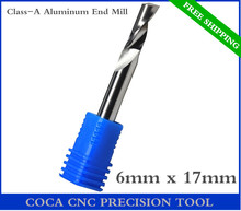 6mm * 17mm, frete grátis, broca roteadora cnc, fresa de ponta de carboneto sólido, fresa de alumínio, fresa de aço de tungstênio, pvc, acrílico 2024 - compre barato