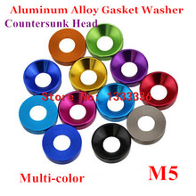 10pcs/lot M5 Andonized Color Aluminum Alloy Countercunk Head Cone Gasket Washer Model 2024 - buy cheap