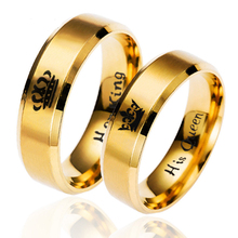 Обручальные кольца Miss JQ King Queen из нержавеющей стали для мужчин и женщин, золотые обручальные кольца для мужчин и женщин, обручальные кольца для влюбленных 2024 - купить недорого