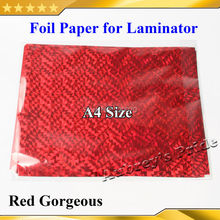 Free Shipping 50 Pc (20x29cm) Red Embossed A4 Hot Stamping Foil Paper Laminator Laminating Transfere Laser Printer Business Card 2024 - buy cheap