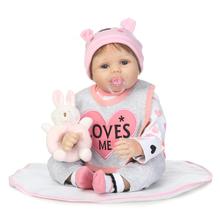 22inch Doll Silicone Reborn Handmade Realistic Baby Dolls 55cm Vinyl Bebe Reborn Babies Toys 2024 - buy cheap