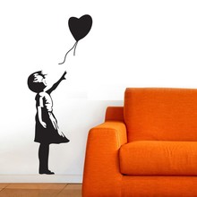Banksy на стену Наклейка, шарики» в стиле-Бэнкси Виниловые Наклейки на стены искусства Стикеры 2024 - купить недорого