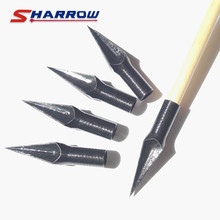 6 Pcs Archery Black Stainless Steel Hunting Arrowheads Traditional Arrow Head Tips Point  Wood and Bamboo Arrows Accessories 2024 - buy cheap