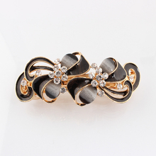 Flower cravat Hairpin nickel free  epoxy hair clips Golden plated Head wear Retail fashion jewelry 2024 - buy cheap