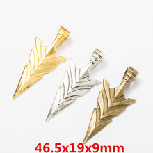 Abalorios de Metal de aleación de Zinc con forma de flecha, joyería, colgante de punta de flecha, 12 Uds., 3342 2024 - compra barato