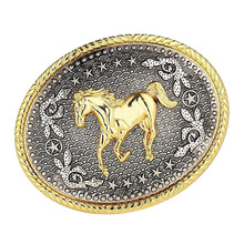 Engraved Animal Horse Oval Cowboy Belt Buckle Rodeo Mens Fashion Jewelry Jeans Accessories for Boys Men 2024 - buy cheap