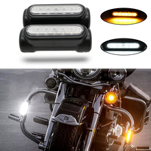 Хром Мотоцикл шоссе бар горки дальнего света светильник для Harley Touring модели 2024 - купить недорого