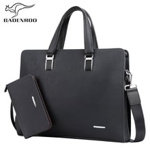 Badenroo 2 Set Genuine Leather Handbags Men Messenger Bags Man Laptop Bags Fashion Male Men's Briefcase Business Shoulder Bag 2024 - buy cheap