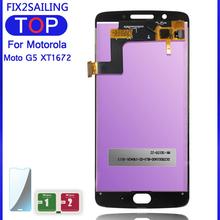 Дисплей для Motorola Moto G5 XT1672 XT1676 100% рабочий ЖК-дисплей сенсорный экран дигитайзер в сборе Замена 2024 - купить недорого