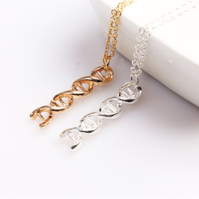Genetic Factors DNA Chemical Pendant Molecular Necklace Dopamine Molecular Structure Hollow Necklace Pendant For Female jewelry 2024 - buy cheap