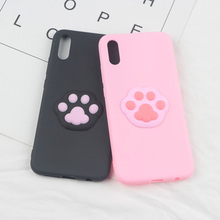 3D Cute Foot Case for Huawei Y3 II Y5 2018 Y5II Y6 Pro 2017 Y6II Y7 Prime 2019 Y9 2018 Footprint Pet Cartoon TPU Phone Cases 2024 - buy cheap