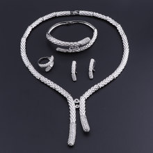 OEOEOS-Conjunto de joyería africana de Dubái para mujer, conjunto de joyería para boda nigeriana, conjunto de joyería chapada en plata para novias, India 2024 - compra barato