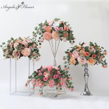 35cm wisteria peônia rosa artificial flor bola centerpieces decoração casamento buquê arranjo floral pano de fundo mesa flor videira 2024 - compre barato