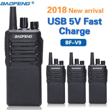 4 Uds 2021 Baofeng BF-V9 USB cargador rápido Walkie Talkie 5W UHF 400-470MHz portátil Radio CB Radio de jamón transceptor de Radio 2024 - compra barato