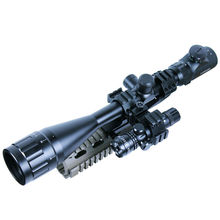 6-24x50 caça mil-dot iluminado snipe rifle escopo + mira laser vermelho/airsoft óptica tático riflescope & laser lanterna 2024 - compre barato