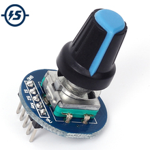 Módulo de codificador rotativo tijolo sensor desenvolvimento redondo áudio rotativo potenciômetro botão tampa para arduino 2024 - compre barato