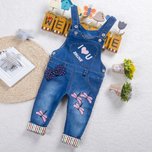 IENENS Kids Jumpsuit Baby Girls Clothes Clothing Trousers Toddler Infant Girl Long Pants Denim Jeans Overalls Dungarees 2024 - buy cheap