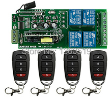 Módulo receptor de rádio e transmissor à prova d'água, interruptor de controle remoto ac85v ~ 250v 110v 220v 4ch