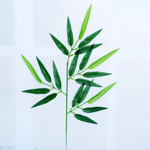 2pcs/10pcs Hot Sale Artificial Plastic Bamboo Leaves Home Restaurant Office Simulation Green Plants Art Decorations Supplies 2024 - buy cheap