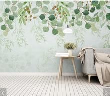 Papel tapiz de hojas tropicales para pared, murales de papel tapiz impreso en 3d, rollo de papel tapiz personalizado 2024 - compra barato