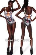 Lingerie sexy feminina, macacão estampado tigre, roupa de dança para clube b11008 2024 - compre barato