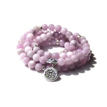 High Quality Fashion Bracelet 108 Beads Mala Yoga Healing Necklace Natural Stone Bracelet For Women Men Couple Jewelry Bracelet 2024 - buy cheap
