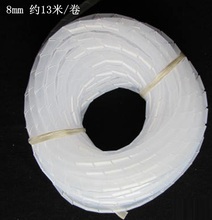 Flame retardant white spiral bands diameter 8mm About 10M Cable casing Cable Sleeves Winding pipe 2024 - buy cheap