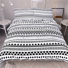 3Pcs Black White Striped Duvet Cover Set Modern Chic Reversible Geometric Printed Bedding Set Soft Bed Cover Home Decoration 2024 - buy cheap