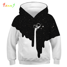 Children Sweatshirt 3D Print Spilled Milk Toddler Hoodies Boys Girls Space Galaxy Hooded Coat Unisex Long Sleeve Pullovers 2024 - buy cheap