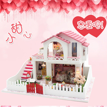 Creative Valentine's Day GIFT new arrival large sweety Flat DIY Miniature Model Kit  Wooden Doll House, Big Size 2024 - buy cheap