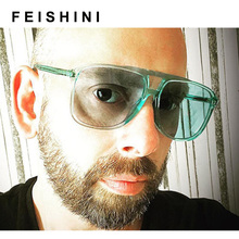 Feishini óculos de armação unissex, armação de óculos com lentes transparentes e estilo hip hop, armação de óculos vintage para mulheres 2024 - compre barato