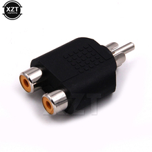 Adaptador de conectores de Audio AV, accesorio 2 en 1 RCA macho a 2 RCA hembra Y divisor para cámara, DVD, VCD, grabadora, TV, más nuevo 2024 - compra barato