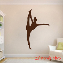 Adesivo de parede decorativo para bailarina h34., adesivos gráficos para balé, dançarino e menina, arte decorativa em vinil. 2024 - compre barato