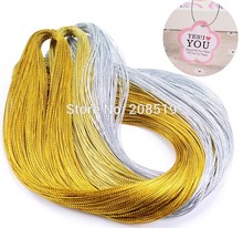 T0005 Cards wrap packing threads Gold/silver/light Gold 1MM Cords 100 meter/pack Label hanging threads 2024 - buy cheap