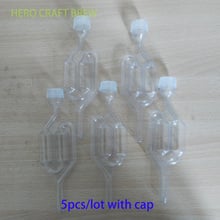Free Shipping 5pcs/lot S Bubble Type Air Lock For Home Brew Carboy Ferment With Cap Craft Brew Wine Whisky Brew 2024 - buy cheap