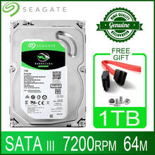 Seagate 1tb Hard Drive Disk HDD Desktop Internal HD 1000GB 1T Harddisk 7200RPM 64M 3.5" 6Gb/s Cache SATA III for PC Computer 2024 - buy cheap