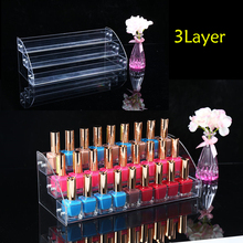 HOT Sale TOP Acrylic Makeup Nail Polish Storage Organizer 3 Layer Rack Display Stand 2024 - buy cheap