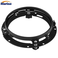 Anel de suporte para farol de led redondo, 7 lâmpadas para motocicleta jeep wrangler jk 07-16 2024 - compre barato