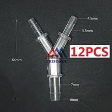 Conector reductor de tipo Y, Material de tubo ensamblador GPPS, accesorio de plástico para tanque de peces, avión Y Acuario, 4,5mm x 4,5mm x 7mm, 12 piezas 2024 - compra barato