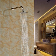 Brushed Nickel Ultrathin 8" Rain Shower Head with Wall Mounted Shower Arm 2024 - buy cheap