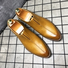 Zapatos informales de cuero para Hombre, mocasines sin cordones, estilo coreano, Oxfords 2024 - compra barato