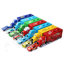 Disney Pixar Cars 21 Styles Mack Truck +Small Car McQueen 1:55 Diecast Metal Alloy And Plastic Modle Car Toys Gifts For Children 2024 - buy cheap