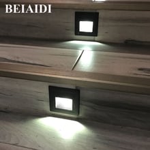 Уличный светодиодный светильник BEIAIDI 1 Вт, 3 Вт, IP65, алюминиевая Встраиваемая лампа для лестницы, углов, водонепроницаемый утопленный настенный светильник для лестницы, лампа для ног 2024 - купить недорого
