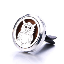 Ароматический диффузор для автомобиля Charm Owl, освежитель воздуха, автомобильный диффузор из нержавеющей стали для эфирных масел, ароматический медальон для автомобиля 2024 - купить недорого