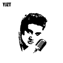 Yjzt adesivo personalidade de carro 11.4cm * 15.5cm elvis presley adesivo de vinil decalque preto/prata embutido 2024 - compre barato