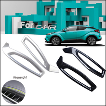 Silver Carbon Fiber For Toyota C-HR CHR Right Drive 17 2018 2Pcs Car Front Side Air Condition Vent Outlet Cover Trim Frame 2024 - buy cheap